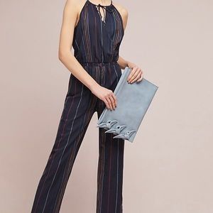 Anthropologie Navy Jumpsuit